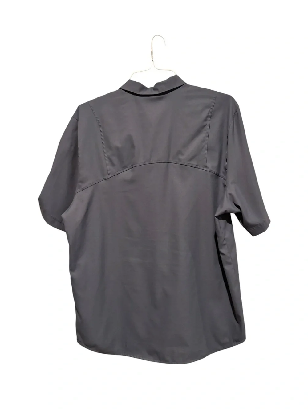 adidas Gray Short-Sleeve Button-Down with Ragin' Cajuns Patch